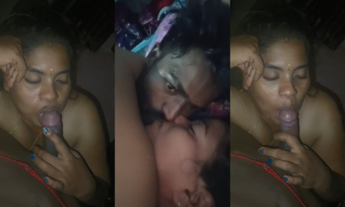 Sexy Tamil Wife Kissing Giving Blowjob